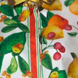Pre Owned D&G Multicolor Abstract Tropical and Baroque Printed Silk Button Front Shirt M 