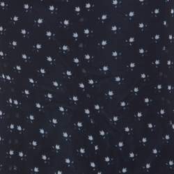 Pre Owned D&G Navy Blue and White Printed Crepe Sleeveless Skater Dress S 