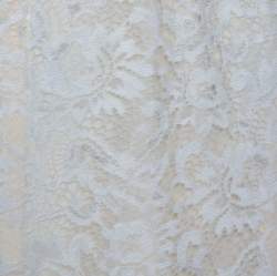 Pre Owned D&G Cream Lace Frill Detail Shorts XS