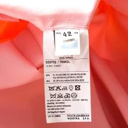 Pre Owned D&G Light Pink Satin Sleeveless Sheath Dress M