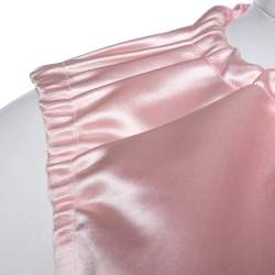 Pre Owned D&G Light Pink Satin Sleeveless Sheath Dress M