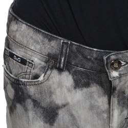 Pre Owned D&G Grey Acid Washed Denim Straight Fit Jeans S