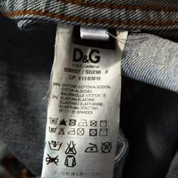 D&G Blue Medium Washed Denim Button Front Jacket M