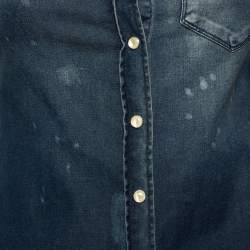 Dolce & Gabbana Blue Faded Effect Denim Shirt XS