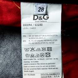 Pre Owned D&G Dark Blue Denim Regular Fit Lovely Jeans M