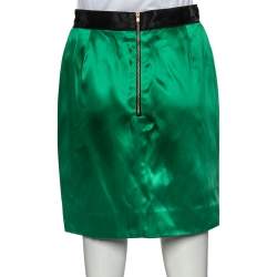 D&G Green Satin Mini Skirt M