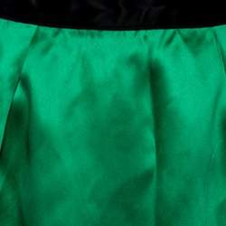D&G Green Satin Mini Skirt M