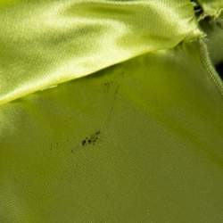 Pre Owned D&G Green Silk Pleated Yolk Detailed Sleeveless Blouse M