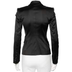 Pre Owned D&G Black Satin Single Breasted Blazer XS