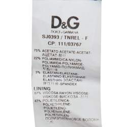 Pre Owned D&G Black Satin Single Breasted Blazer XS