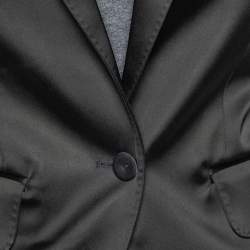 Pre Owned D&G Black Satin Single Breasted Blazer XS