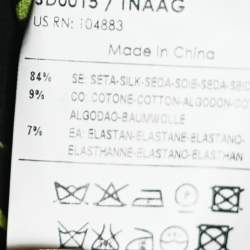 Pre Owned D&G Black Floral Printed Silk Satin Mini Dress M