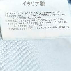 D&G Blue Denim Back Floral Logo Embroidered Mini Skirt S