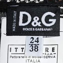 Pre Owned D&G Black Silk & Tulle Tank Top S