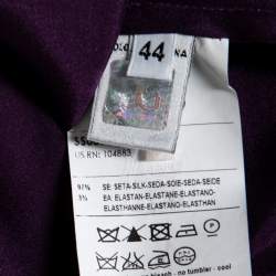 D&G Purple Silk Satin Long Sleeve Button Front Shirt M