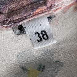 D&G Multicolored Floral Printed Silk Sleeveless Button Front Shirt S