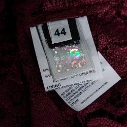 Pre Owned D&G Burgundy Lace Shift Mini Dress M