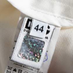 D&G White Cotton Single Breasted Blazer M
