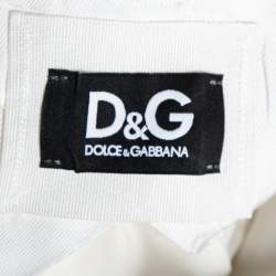 D&G White Cotton Single Breasted Blazer M