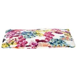 D&G Multicolor Floral Print Canvas Zip Clutch
