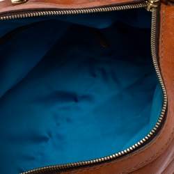 Pre Owned Dolce & Gabbana Brown Leather Emy Duffel Bag