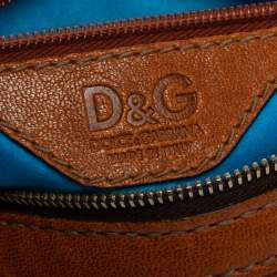 Pre Owned Dolce & Gabbana Brown Leather Emy Duffel Bag