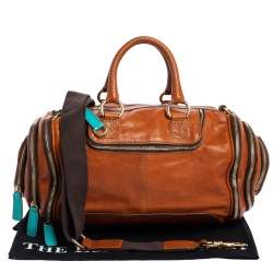 Pre Owned Dolce & Gabbana Brown Leather Emy Duffel Bag