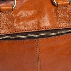 Pre Owned Dolce & Gabbana Brown Leather Emy Duffel Bag