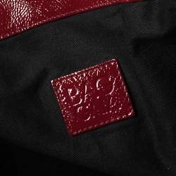 Pre Owned D & G Red Patent Leather Large Gaia Tote