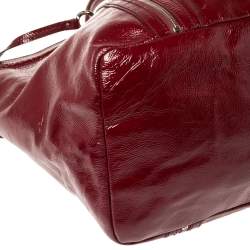 Pre Owned D & G Red Patent Leather Large Gaia Tote