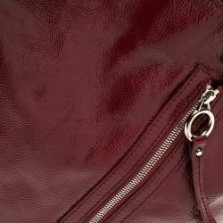 Pre Owned D & G Red Patent Leather Large Gaia Tote