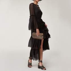 Pre Owned D&G Beige Leather Karen Clutch