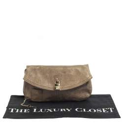 Pre Owned D&G Beige Leather Karen Clutch
