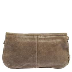 Pre Owned D&G Beige Leather Karen Clutch