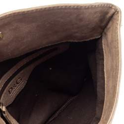 Pre Owned D&G Beige Leather Karen Clutch