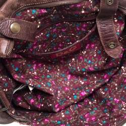 D&G Brown/Orange Tweed and Leather Satchel