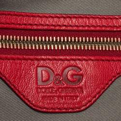 D&G Red Leather Katri Satchel