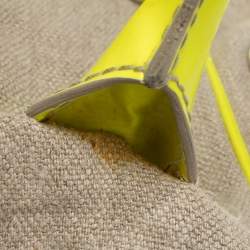 D&G Neon Green/Beige Canvas and Patent Leather Olivia Convertible Backpack