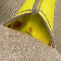 D&G Neon Green/Beige Canvas and Patent Leather Olivia Convertible Backpack