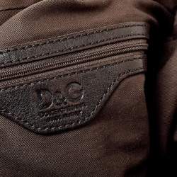 D&G Dark Brown Suede and Leather Janet Satchel