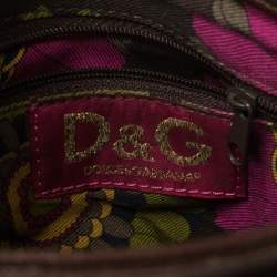 Pre Owned Dolce and Gabbana Leopard Print Pony Hair and Leather Shoulder Bag