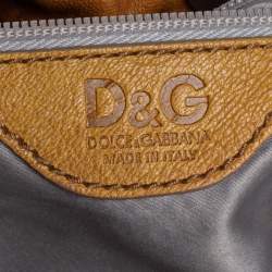 Pre Owned D&G Tan Leather Linda Drawstring Tote