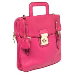 Pre Owned D&G Pink Leather Miss Allyson Shoulder Bag
