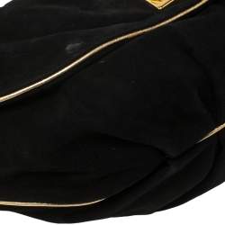 Pre Owned D&G Black Suede and Leather Trim Vlada Shoulder Bag