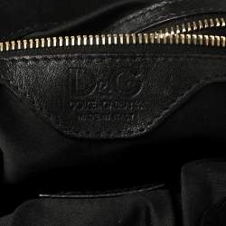 Pre Owned D&G Black Suede and Leather Trim Vlada Shoulder Bag
