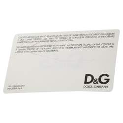 D&G Multicolor Floral Denim Lily Twist Satchel