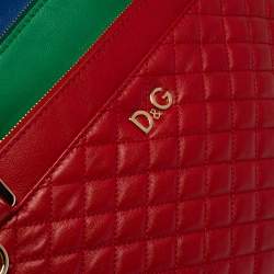 Pre Owned D&G Tricolor Quilted Leather Tote
