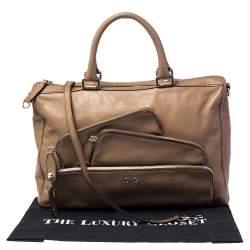 Pre Owned D&G Brown Leather Mindy Boston Bag