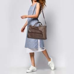 Pre Owned D&G Brown Leather Mindy Boston Bag