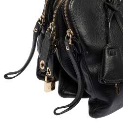 D&G Black Leather Lily Twist Satchel 